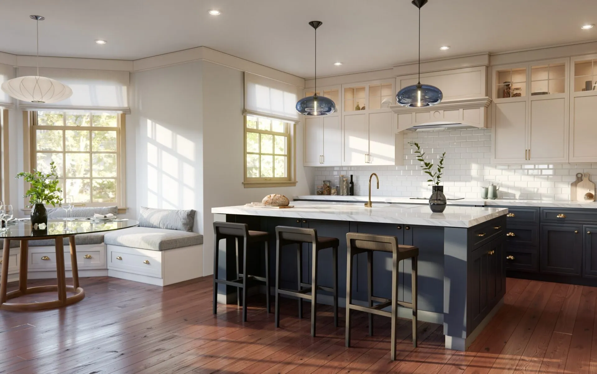 Cozy,Kitchen,In,The,Style,Of,Modern,Classics,,3d,Illustration