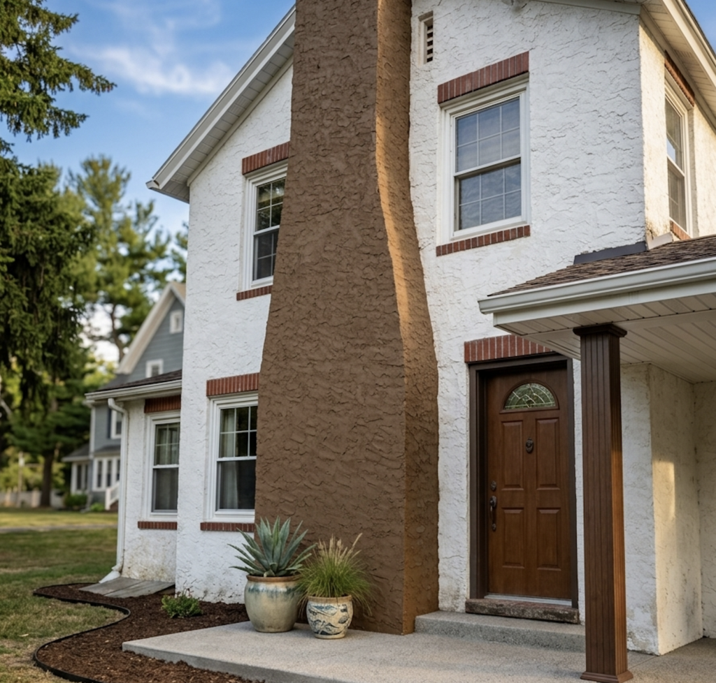 A Reading home with a new door installed